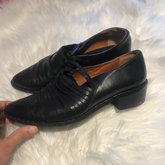 Anthropologie Kupuri Spain Fringe Bootie Black Bohemian Boho Ankle Boots Size7.5 - Picture 3 of 9